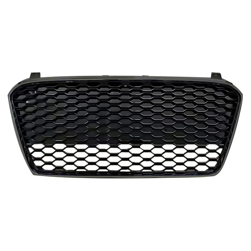Car R8 Upgraded RS8 Style Honeycomb Front Grille R8 Mesh Gloss Black Front Bumper Grill for  R8 2007-2016